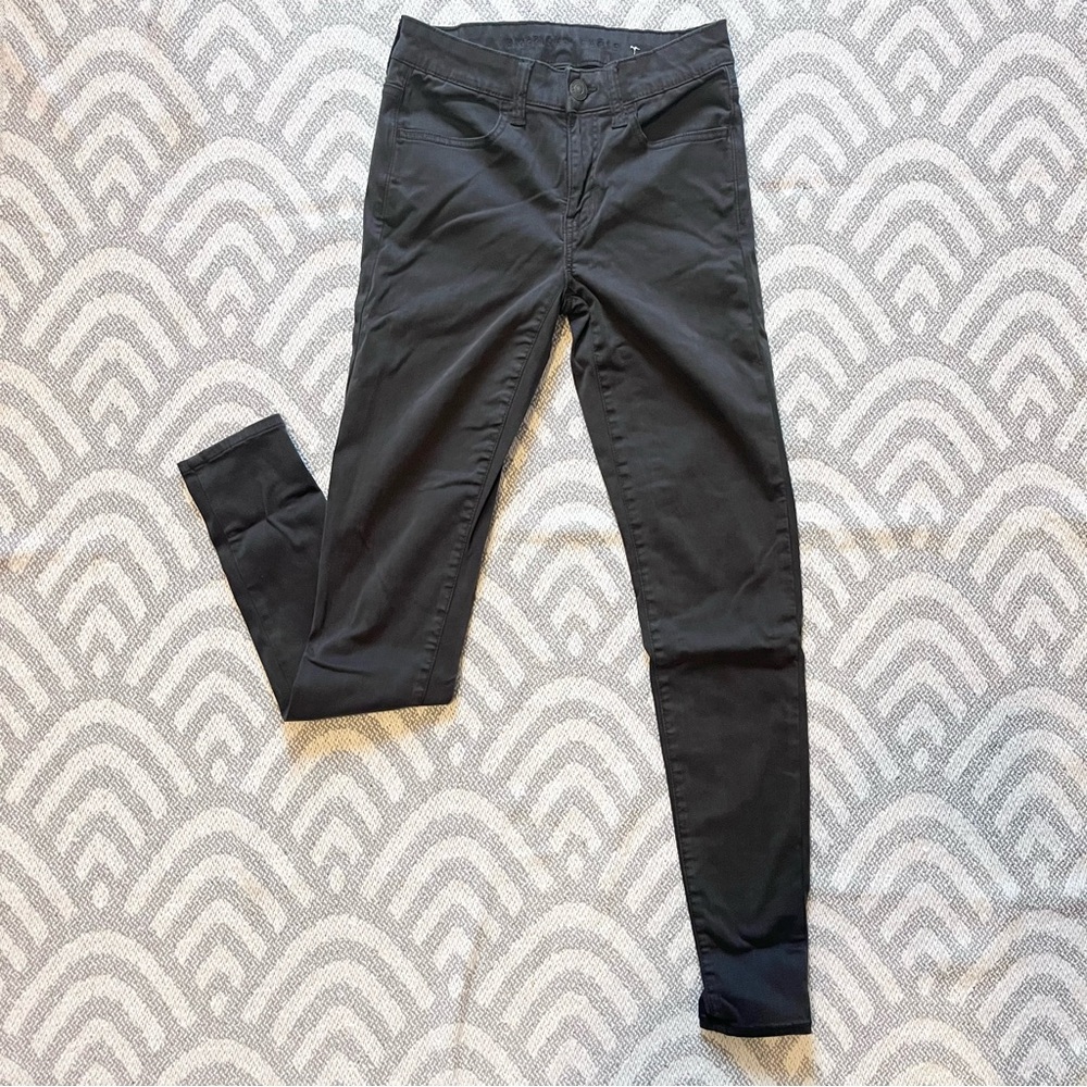 AMERICAN EAGLE Stretch Women’s Black Denim Jegging 2 Long